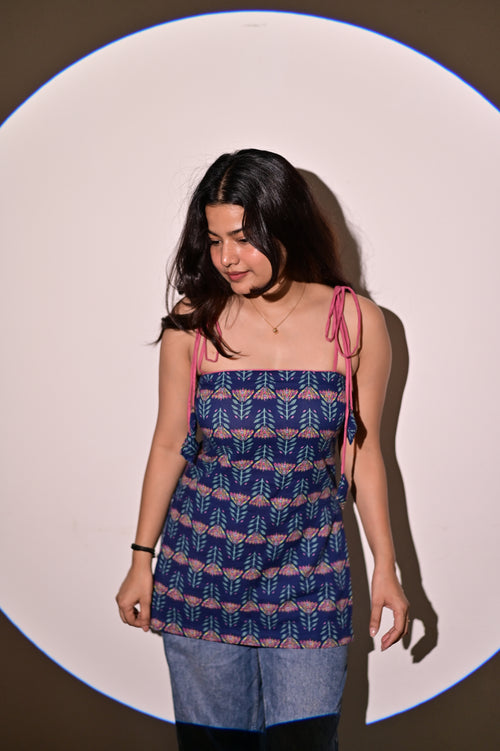 Blue Knot Short Kurti