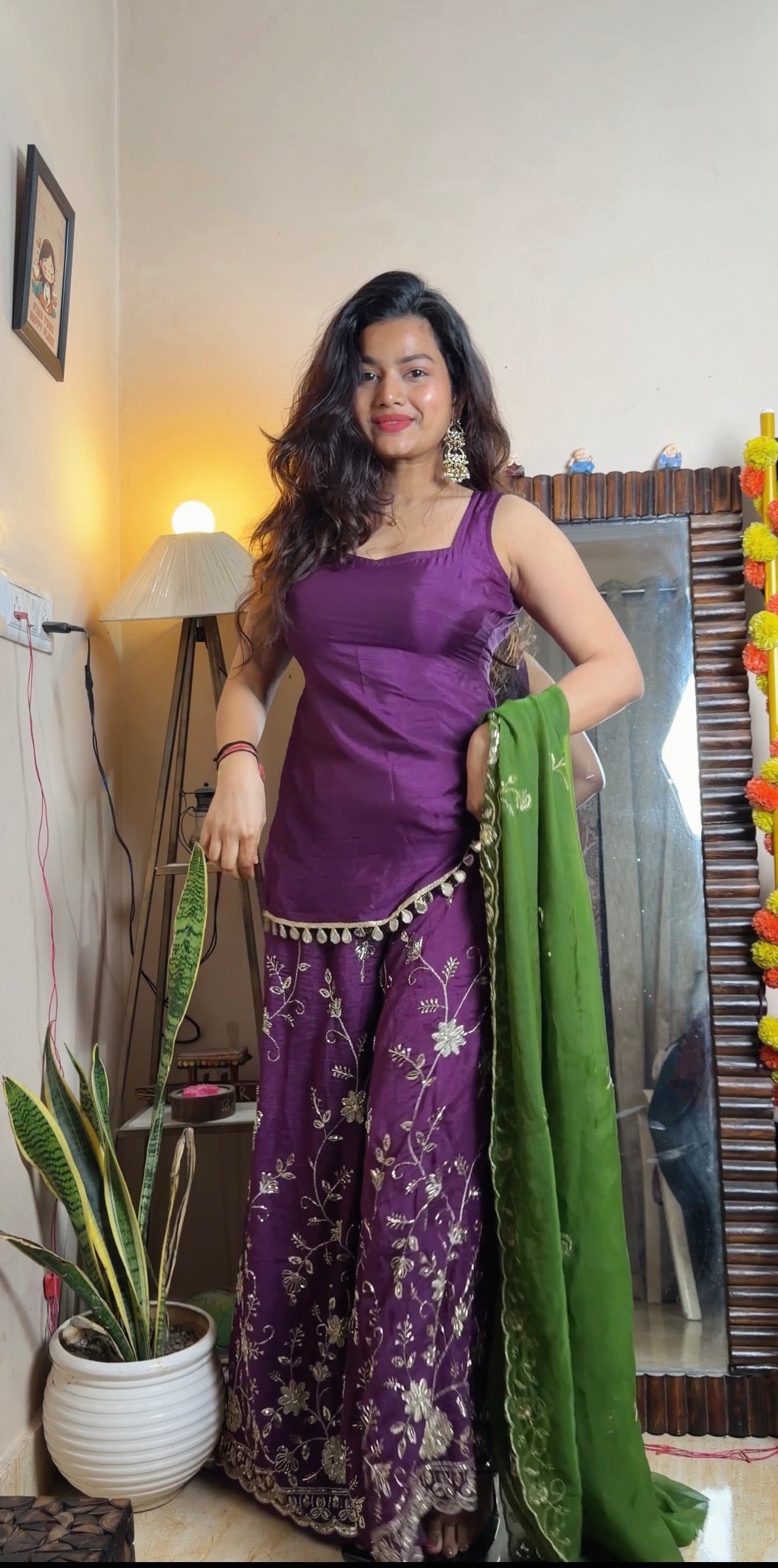 Sia Silk Palazzo Set