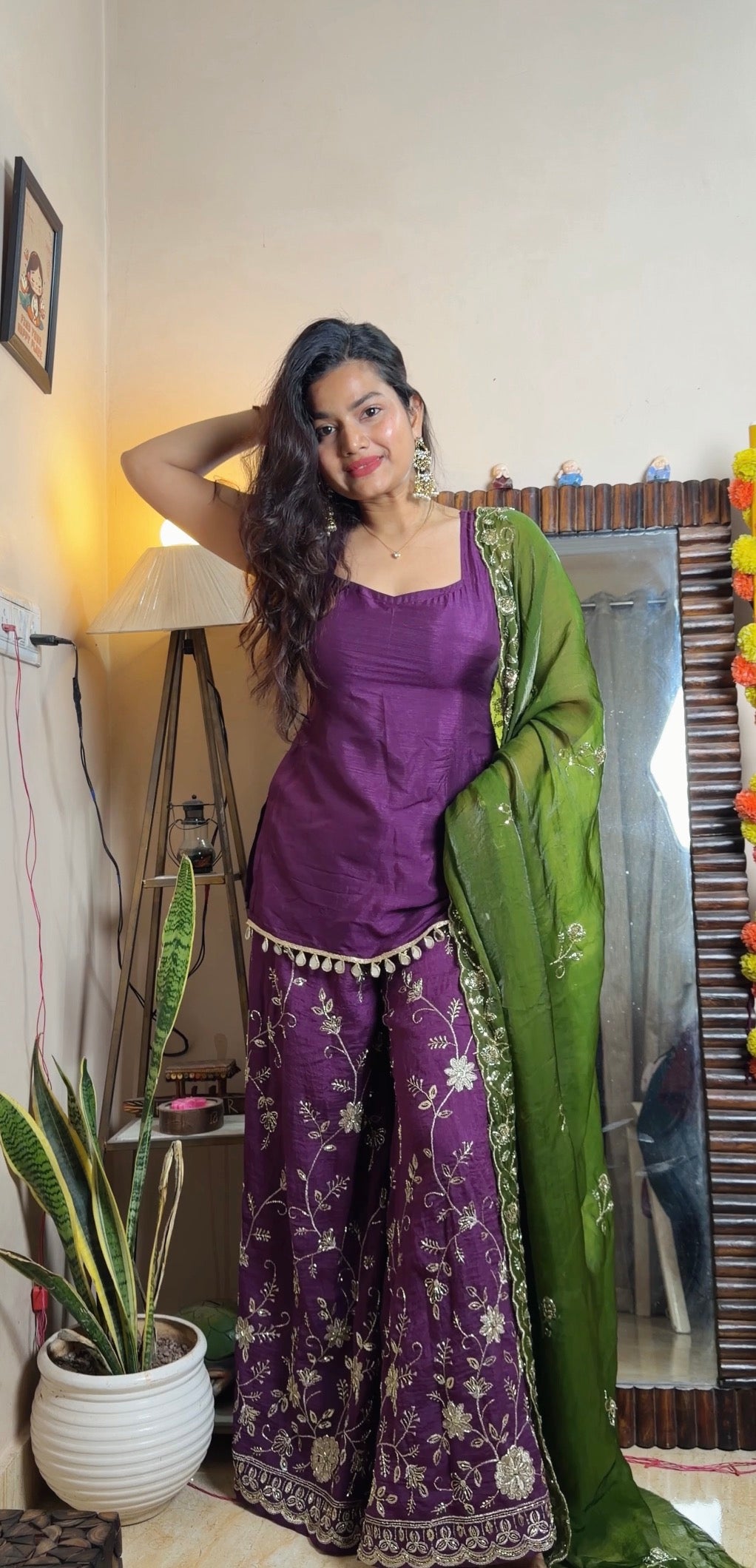 Sia Silk Palazzo Set