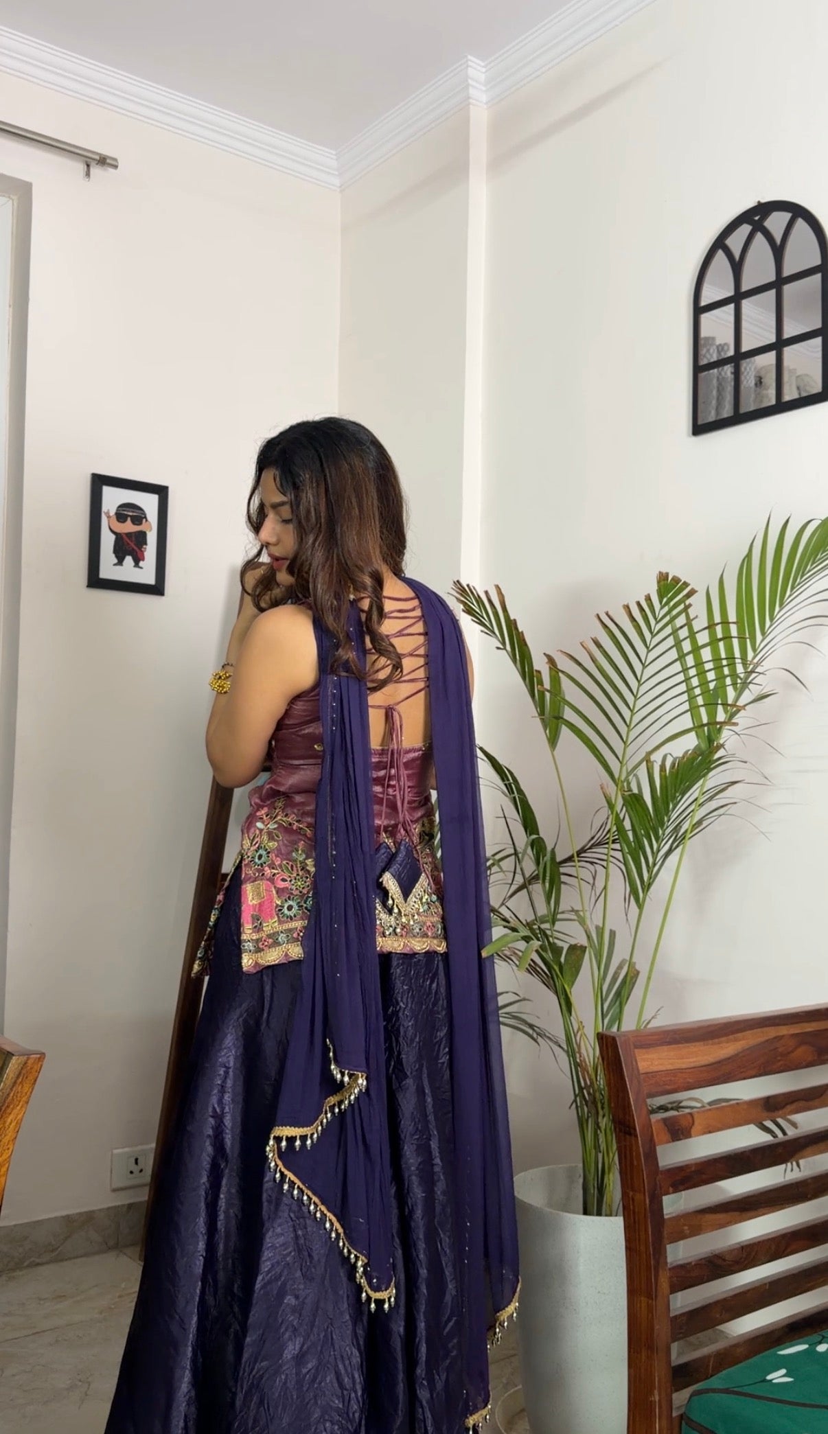 Maira Embroidered Silk Crush Suit Set