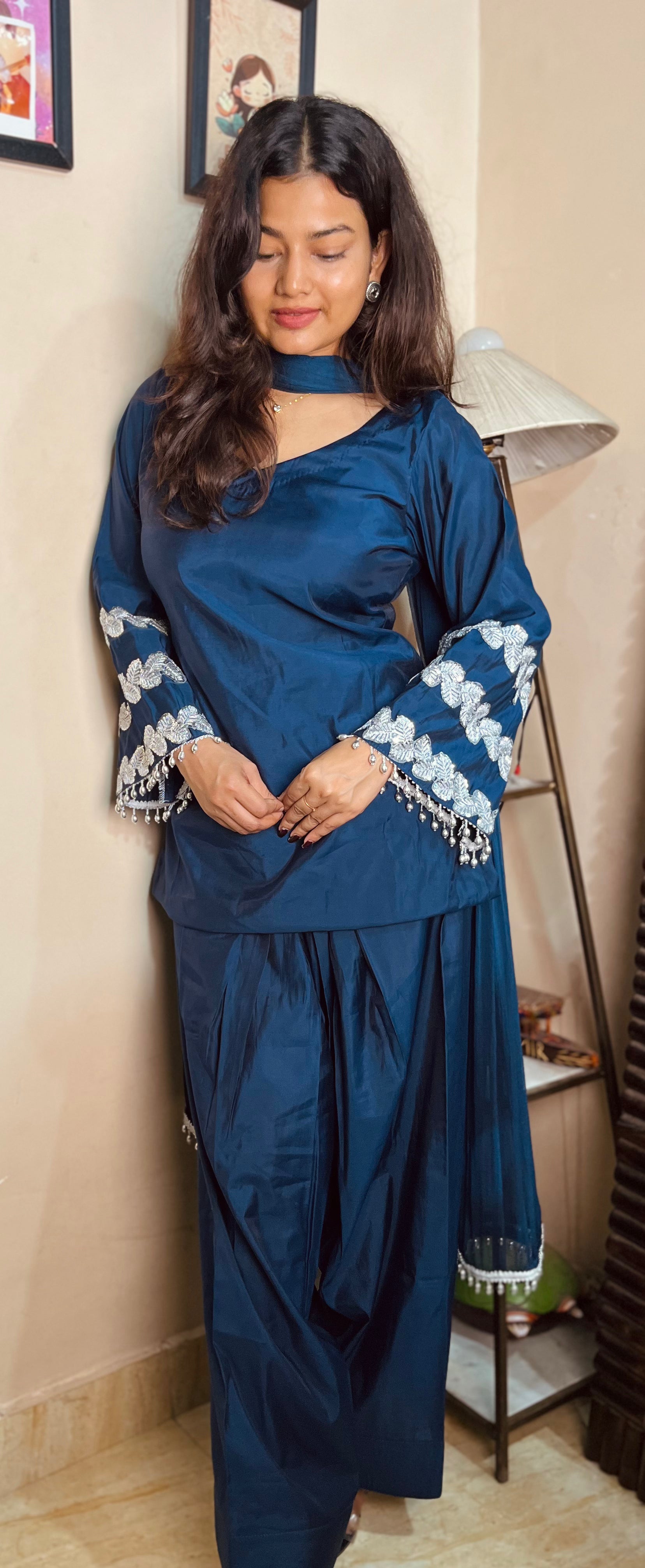 Teal Blue Farsi Suit Set