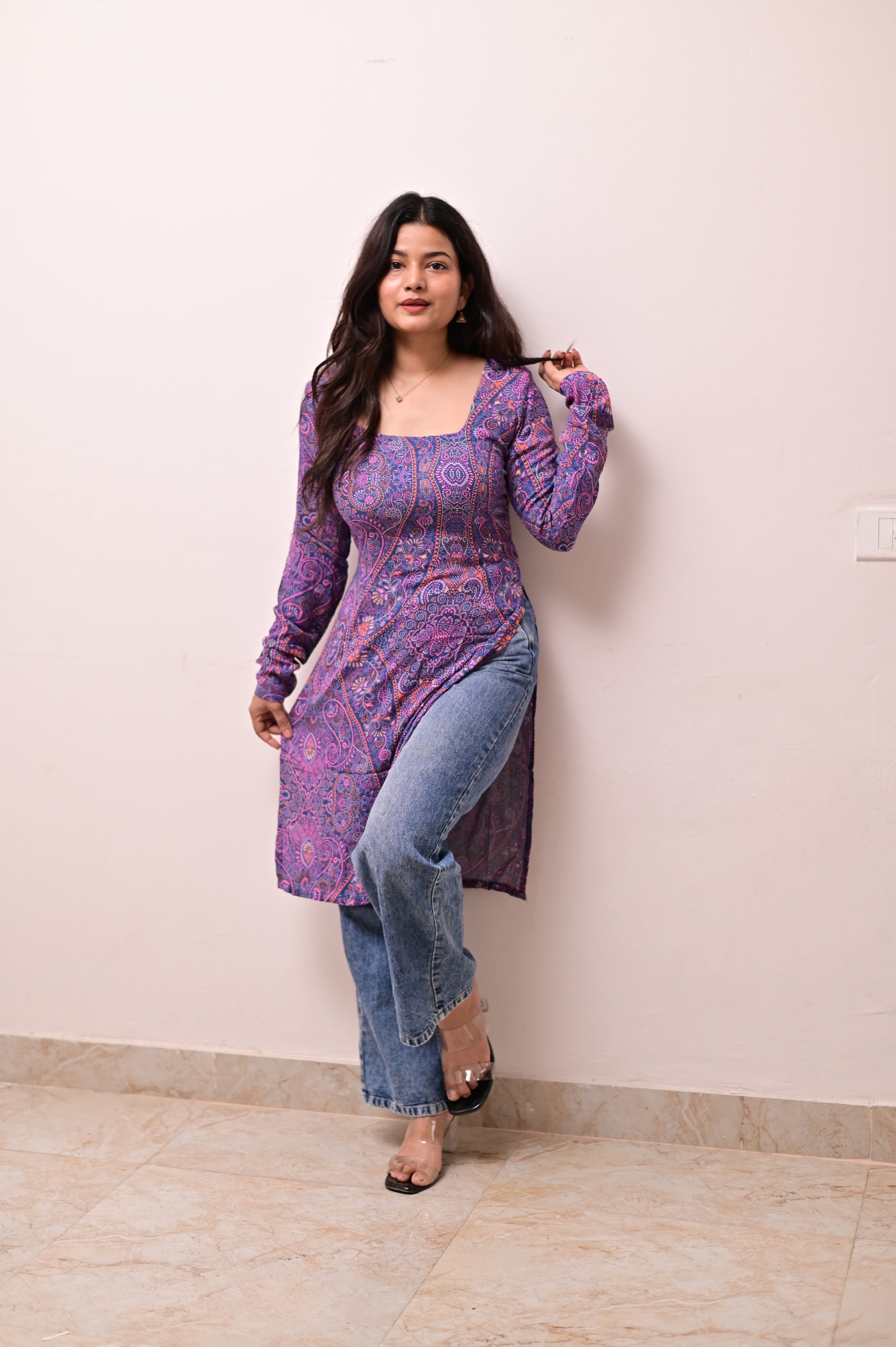 Multicolored Long Kurti With Corset Back in Delhi, India | Lablenoorika
