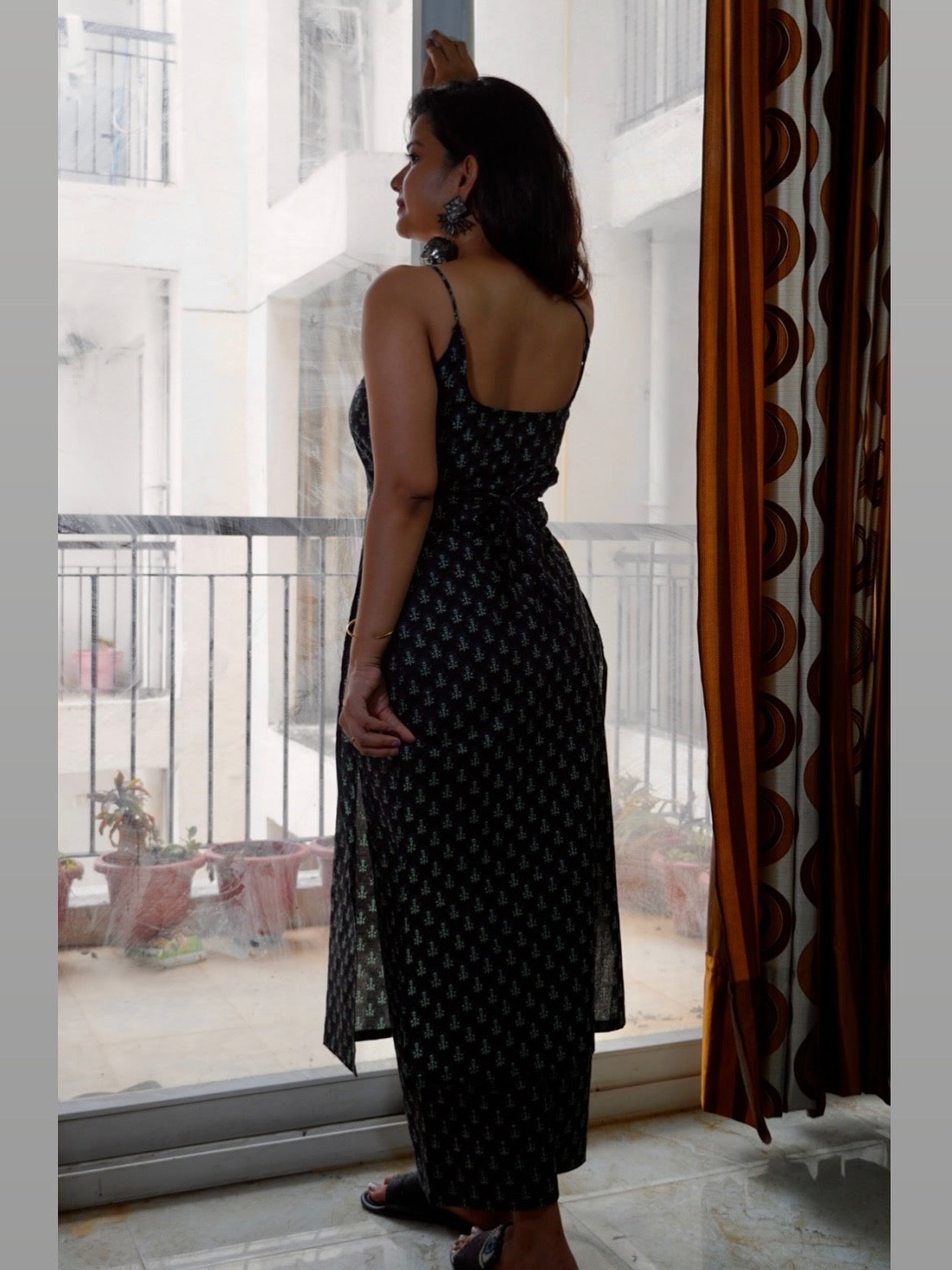 Black Plazo set