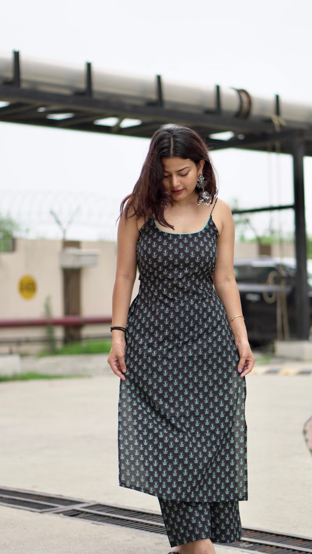 Black Plazo set