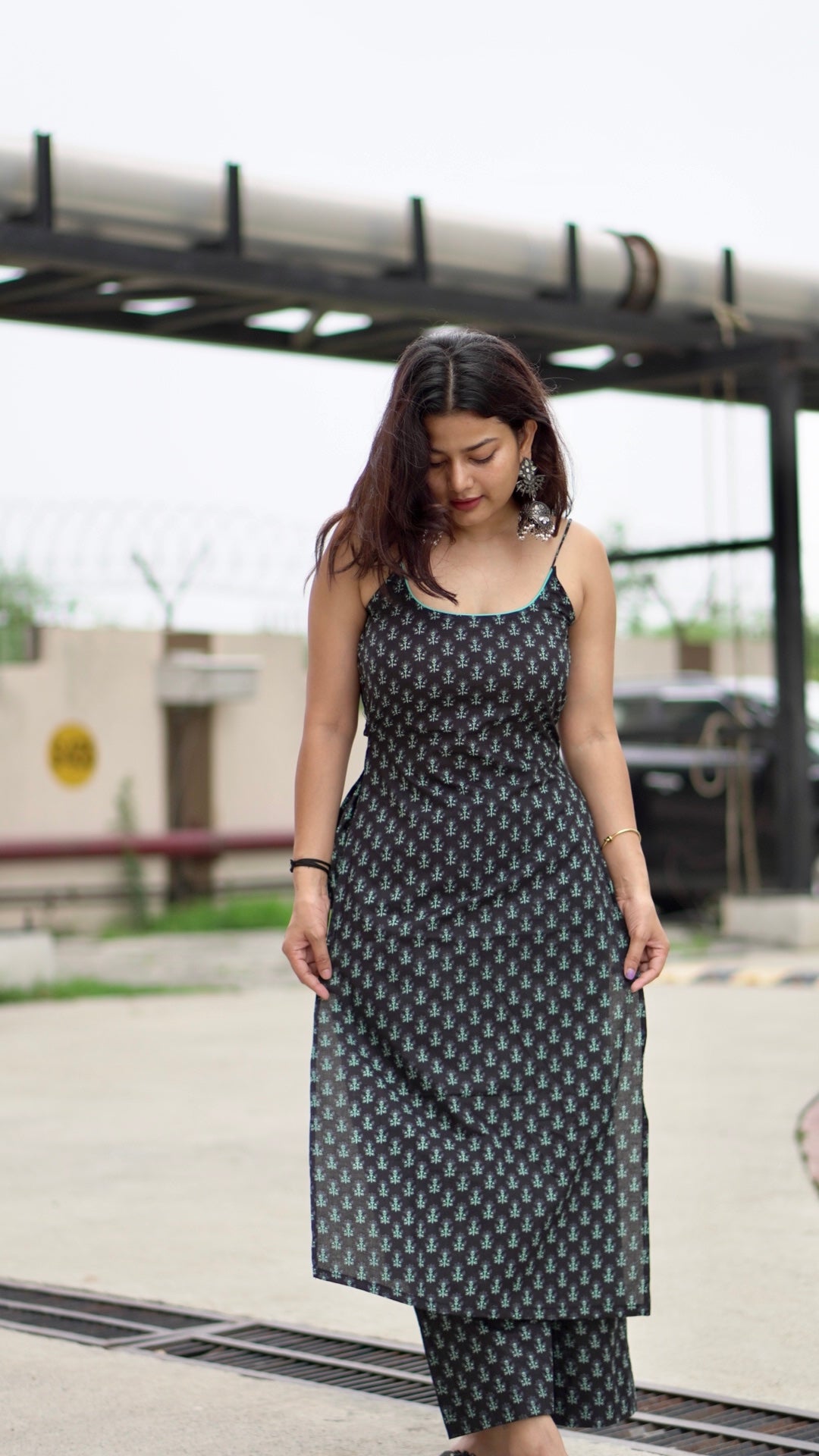 Black Plazo set